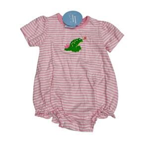 NWT Little English 12M Pink Frog Bubble